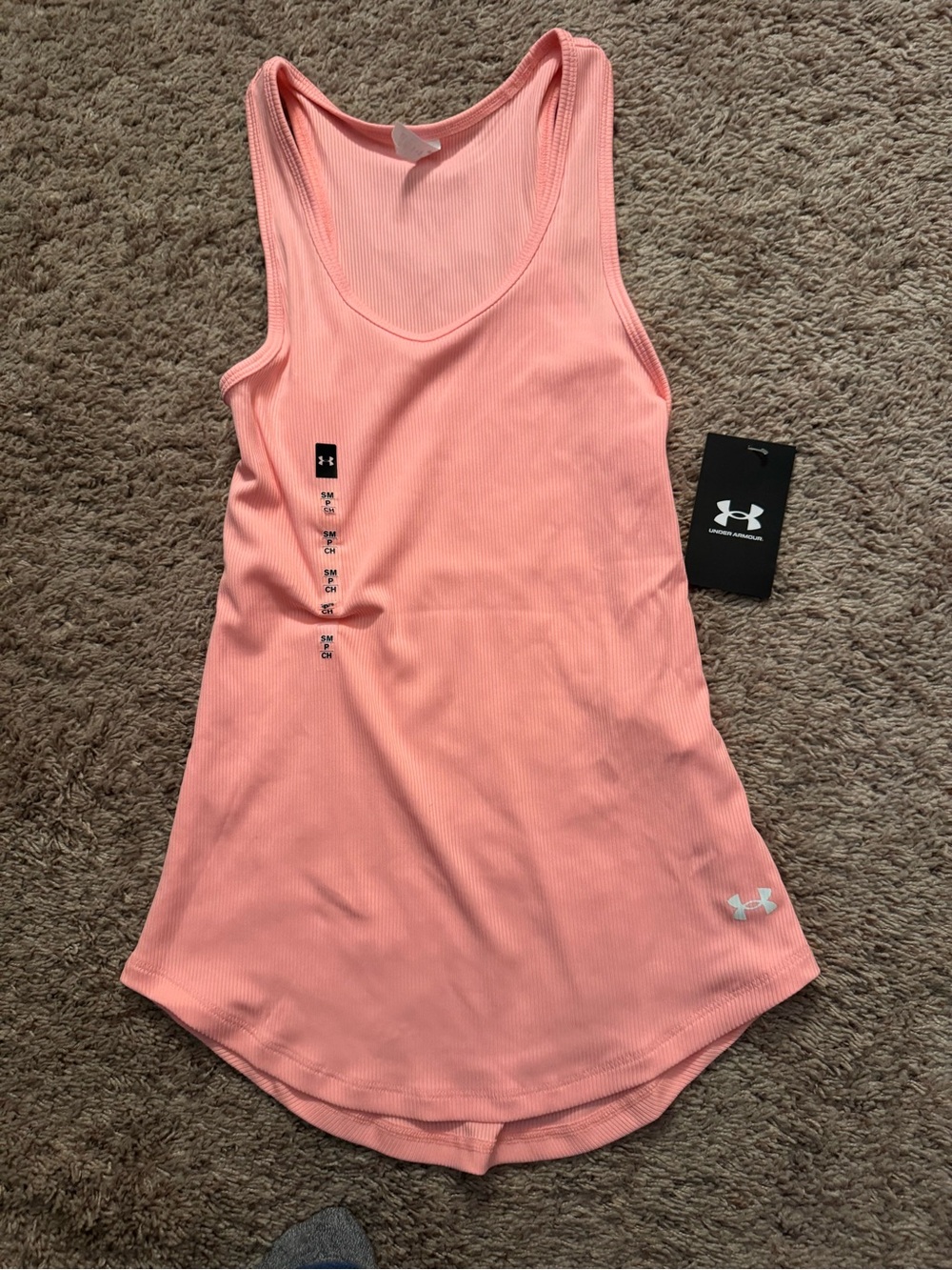 Under Armour Women's Peach Ribbed Performance Tank size S
